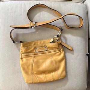 Tignanello Yellow Leather Crossbody Bag
